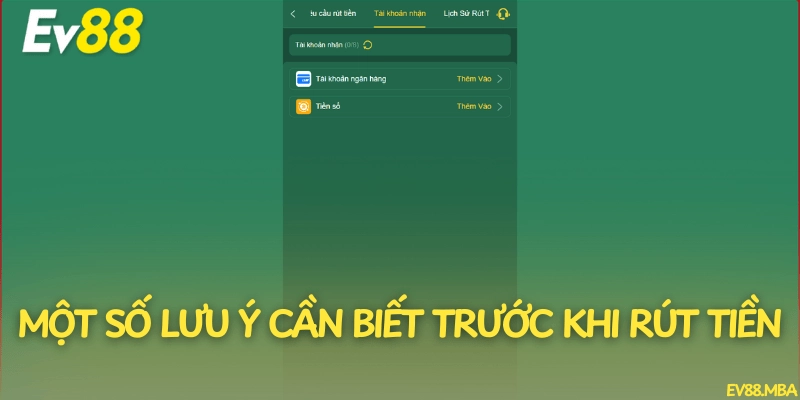 Một số lưu ý cần biết trước khi rút tiền