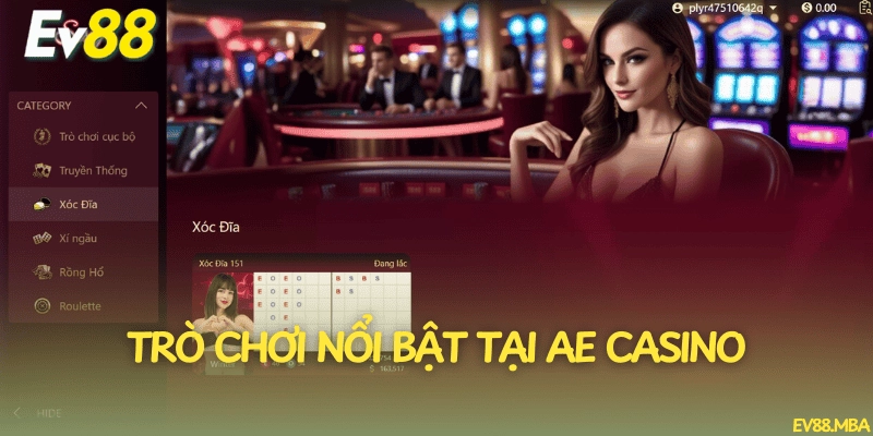 Trò chơi nổi bật tại AE Casino